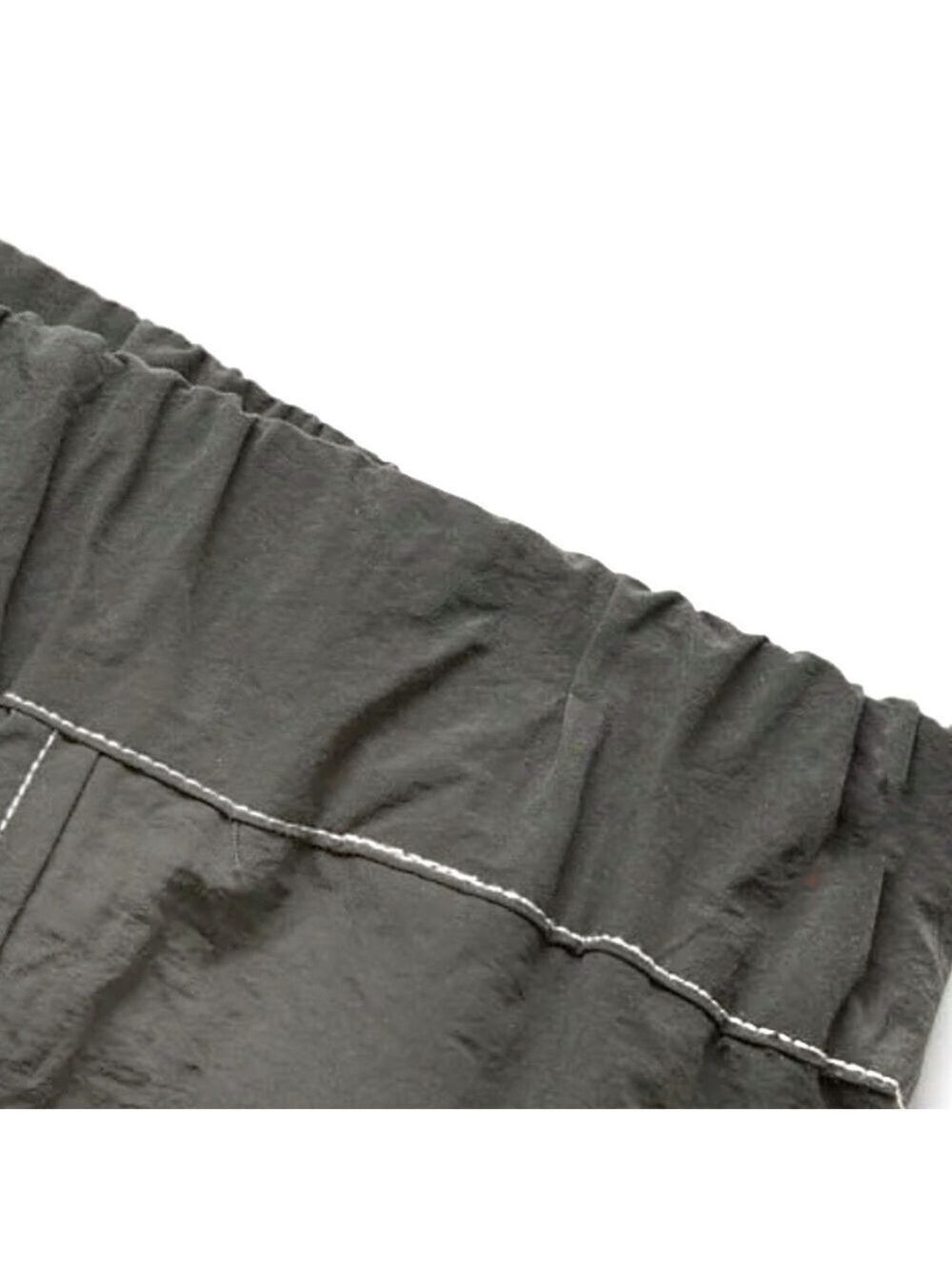 NEW - Afield out Tapered, Crinkled, Stitch Nylon, Canvas Gray Trousers Pants - Picture 6 of 16